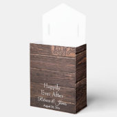 Rustic Wood gelukkig altijd na huwelijksfeest Bedankdoosjes (Geopend)
