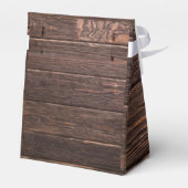 Rustic Wood gelukkig altijd na huwelijksfeest Bedankdoosjes (Achterkant)