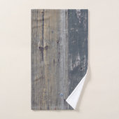 Rustic Wood Gepersonaliseerd Familienaam Bad Handdoek (Handdoek)