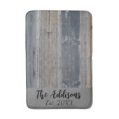 Rustic Wood Gepersonaliseerd Familienaam Badmat (Voorkant Verticaal)