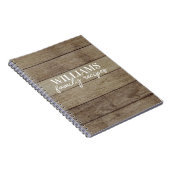 Rustic Wood Gepersonaliseerd Familierecept Boek Notitieboek (Rechterzijde)