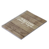 Rustic Wood Gepersonaliseerd Familierecept Boek Notitieboek (Linkerzijde)