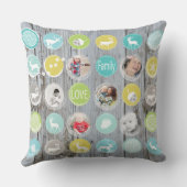 Rustic Wood - Gepersonaliseerd kerstfeest met Beer Kussen (Achterkant)