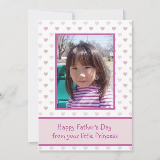 Rustic Wood Gepersonaliseerde Foto Vaderdag Feestdagenkaart (Voorkant)