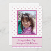 Rustic Wood Gepersonaliseerde Foto Vaderdag Feestdagenkaart (Voorkant / Achterkant)