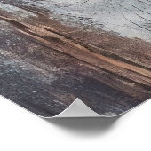 Rustic Wood Girl speelt vioolmuziek Poster (Hoek)