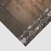 Rustic Wood Glam Diamonds Glitter Birthday Party Tissuepapier (Detail)