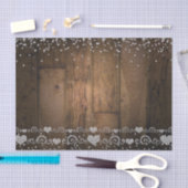 Rustic Wood Glam Diamonds Glitter Birthday Party Tissuepapier (Craft)