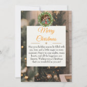 Rustic Wood & Gold Family Christmas Card 2026  Save The Date (Voorkant)