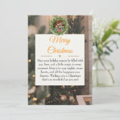 Rustic Wood & Gold Family Christmas Card 2026  Save The Date (Staand voorkant)