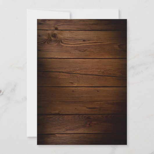 Rustic Wood Gold Glitter Corporate Christmas Party Kaart (Achterkant)