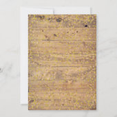 Rustic Wood Gold Love Heart Calendar Save the Date (Achterkant)