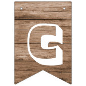 Rustic Wood Graduation Party Bunting Flags Vlaggetjes (Tweede vlag)