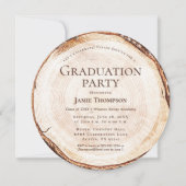Rustic Wood Graduation Party Uniek Aangepast Kaart (Voorkant)