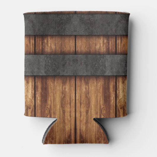 Rustic Wood Grain Blikjeskoeler (Voorkant)