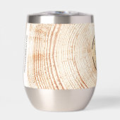 Rustic Wood Grain Custom Logo & QR Code Branding  (Voorkant)