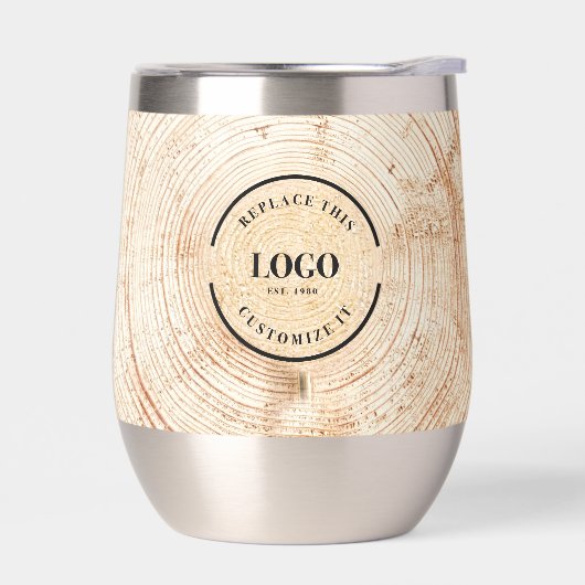 Rustic Wood Grain Custom Logo & QR Code Branding  (Links)