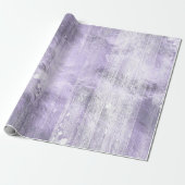 Rustic Wood Grain | Dusty Lavender Paarse Plank Cadeaupapier (Uitgerold)