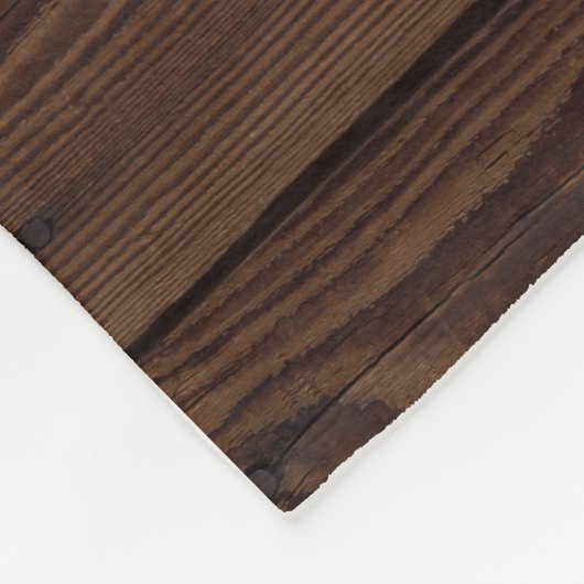 Rustic Wood Grain Fleece Blanket (Hoek)