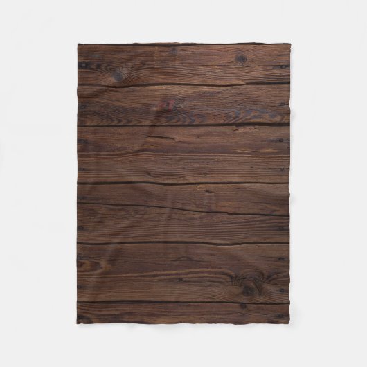 Rustic Wood Grain Fleece Blanket (Voorkant)