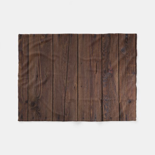 Rustic Wood Grain Fleece Blanket Deken (Voorkant (Horizontaal))