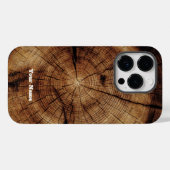 Rustic Wood Grain Monogram Timber Case-Mate iPhone Case (Achterkant (horizontaal))