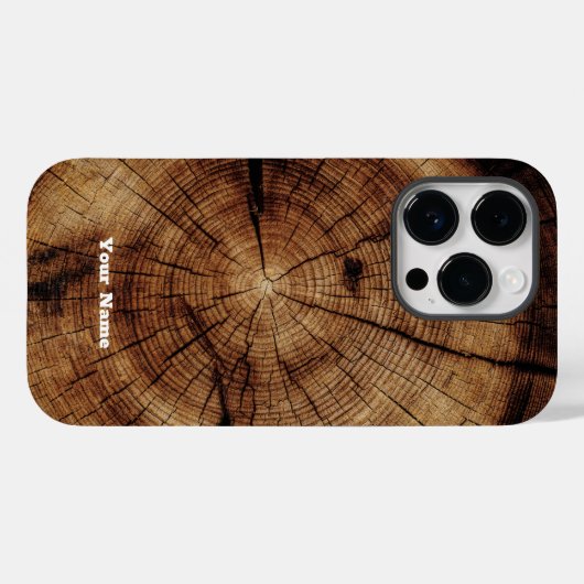 Rustic Wood Grain Monogram Timber Case-Mate iPhone Case (Achterkant (horizontaal))