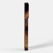 Rustic Wood Grain Monogram Timber Case-Mate iPhone Case (Achterkant / Rechts)