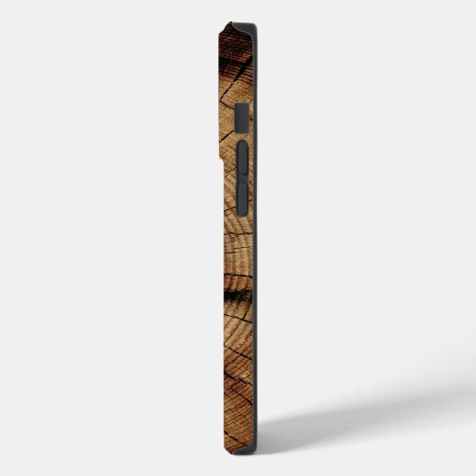 Rustic Wood Grain Monogram Timber Case-Mate iPhone Case (Achterkant / Links)