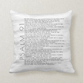 Rustic Wood Grain Psalm 91 Kussen