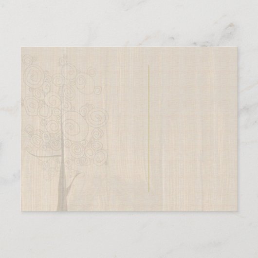 Rustic Wood Grain Trees Fall Wedding Save the Date Aankondigingskaart (Achterkant)