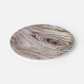 Rustic Wood Grain Waterverf Land Weddenschap Papieren Bordje (Gekanteld)