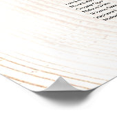 Rustic Wood Grain Wedding door Tafel Zitting Grafi Poster (Hoek)