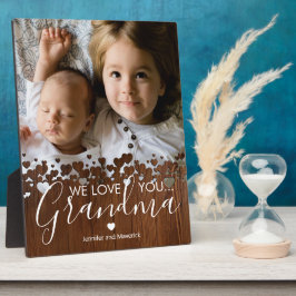 Rustic Wood Grandma Foto Fotoplaat