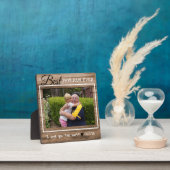 Rustic Wood Grandpa Best Paw Ever Photo Fotoplaat (Insitu)