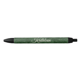 Rustic Wood Green Monogram Zwarte Inkt Pen