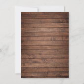 Rustic Wood Greenery Baby shower Poem Bedankkaart (Achterkant)