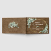 Rustic Wood Greenery Elegant Eucalyptus Wedding Gastenboek (Volledig)