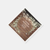 Rustic Wood Greenery Foliage String Lights Servet (Hoek)