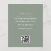 Rustic Wood Greenery QR Code Wedding Cheap Flyer (Achterkant)