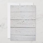 Rustic Wood Greenery Typografie Baby shower Invite (Achterkant)