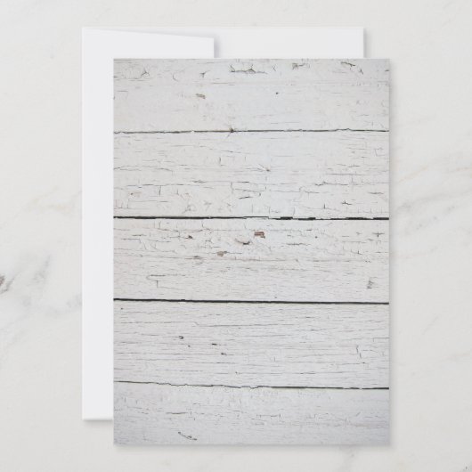 Rustic Wood Greenery Typografie Baby shower Invite (Achterkant)