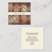 Rustic Wood Greenery Vierkante Visitekaartje (Voorkant / Achterkant)