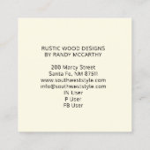Rustic Wood Greenery Vierkante Visitekaartje (Achterkant)