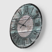 Rustic Wood (groen) Grote Klok (Hoek)