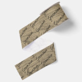 Rustic Wood Groomsman Grográin Lint (Achterkant)