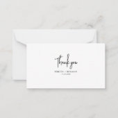 Rustic Wood Hand-Lettered Wedding Dank u Notitiekaartje (Voorkant)