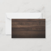 Rustic Wood Hand-Lettered Wedding Dank u Notitiekaartje (Achterkant)
