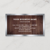 Rustic Wood Handyman Repair Tools Electricia Visitekaartje (Achterkant)