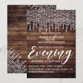 Rustic Wood Hanging Diamond Lights Kaart (Voorkant / Achterkant)